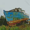 Abandoned Fishing Boat Diamond Painting