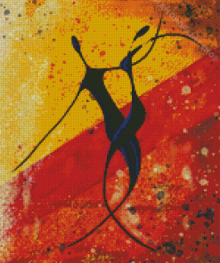 Abstract African Dancers Diamond Painting