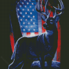 American Flag Deer Art Diamond Painting