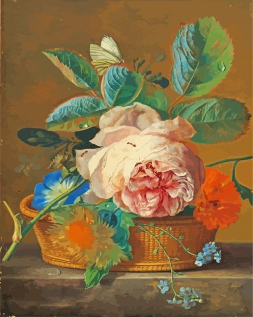 Basket Of Flowers Van Huysum Diamond Painting