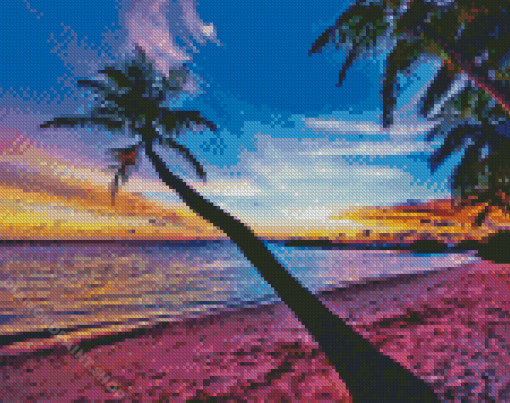 Beach Sundown View Diamond Painting