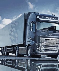 Black Volvo Truck Diamond Painting