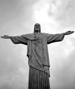 Black And White Christ The Redeemer Diamond Painting