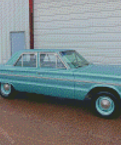 Blue Plymouth Belvedere Classic Car Diamond Painting