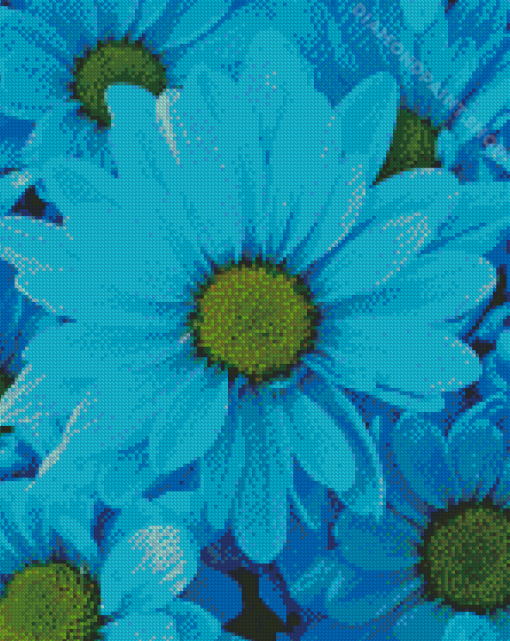 Blue Daisies Diamond Painting