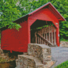 Carroll Covered Bridge Diamond Painting