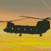 Chinook Sunset Silhouette Diamond Painting