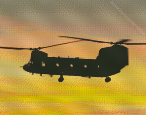 Chinook Sunset Silhouette Diamond Painting