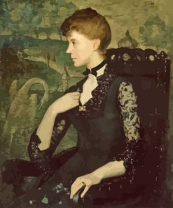 Classy Woman In Black Dress Diamond Painting