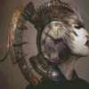 Clock Woman Head Diamond Painting