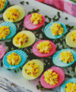 Colored Deviled Eggs Diamond Painting