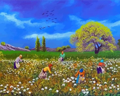 Cotton Field Diamond Painting