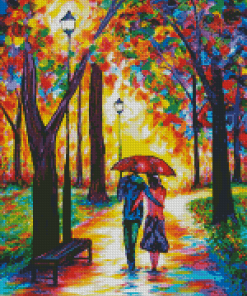 Couple Colorful Park Diamond Painting