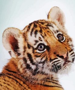 Cute Sweet Baby Face Tiger Diamond Painting