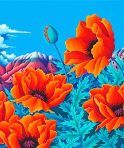 Desert Poppies Diamond Painting