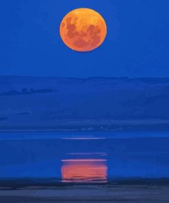 Full Moon Over Lake Diamond Painting