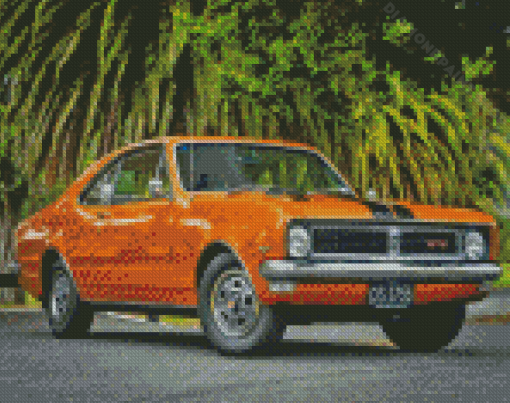 Golden Holden Monaro Car Diamond Painting