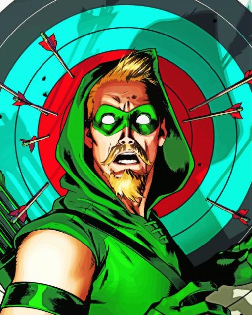 Green Arrow Diamond Painting