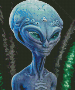 Grey Alien Diamond Painting