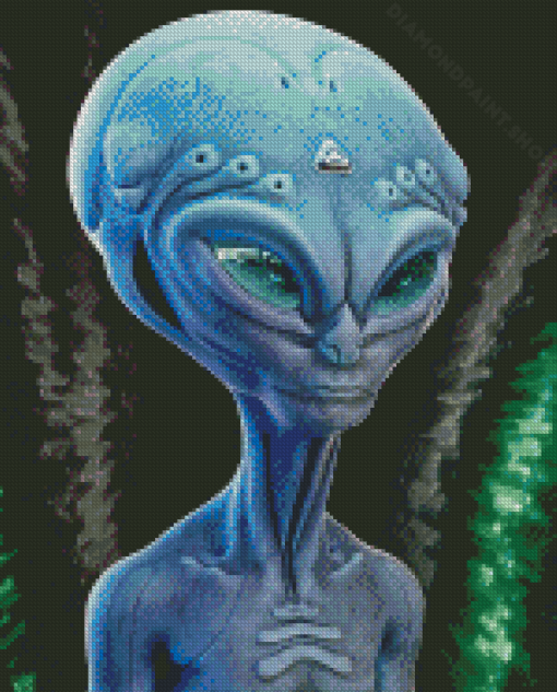 Grey Alien Diamond Painting