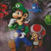 Luigi Mansion Diamond Painting