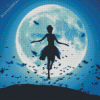 Night Fairy Moonlight Silhouette Diamond Painting