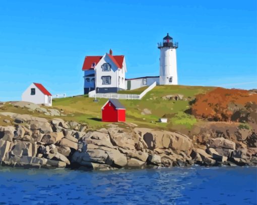 Nubble Lighthouse York Diamond Painting