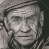 Old Man Face Diamond Painting