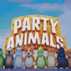 Party Animlas Game Poster Diamond Painting