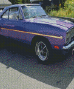 Plum Crazy Plymouth Roadrunner Car Diamond Painting