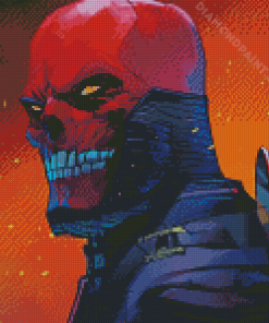 Red Skull Diamond Painting