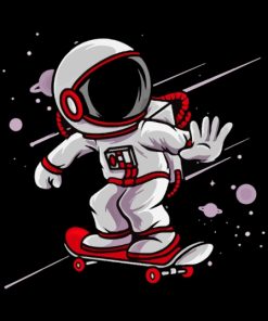 Skater Astronaut Diamond Painting