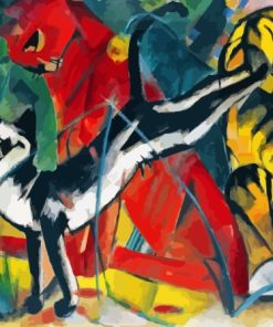 Three Cats By Franz Marc Diamond Painting