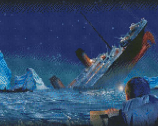 Titanic Ship Sinking Diamond Painting