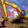 Track Excavator Diamond Painting