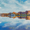 Troy City Reflection Diamond Painting