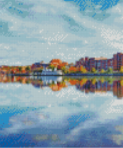 Troy City Reflection Diamond Painting