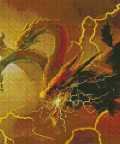 Aesthetic Ghidorah Diamond Painting