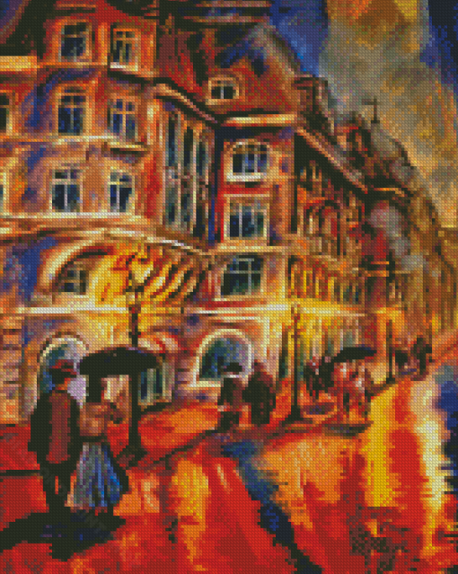 Aesthetic Romantic Walk In The Rain Diamond Painting