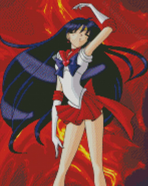 Aesthetic Sailor Mars Diamond Painting