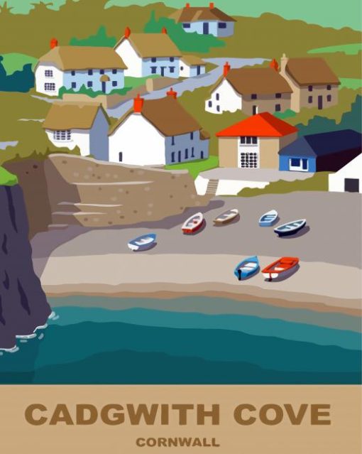 Cadgwith Cove Poster Diamond Painting