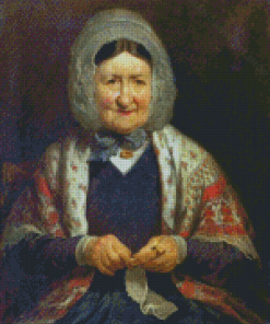 Cool Lady knitting Diamond Painting