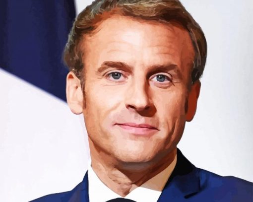 Emmanuel Macron Diamond Painting