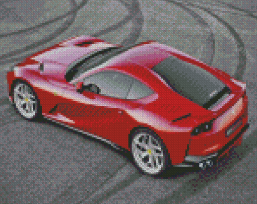 Ferrari F176 Red Car Diamond Painting