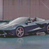 Grey C8 Convertible Corvette Diamond Painting