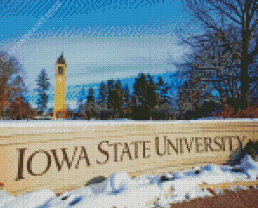 Iowa State University In Winter Diamond Painting