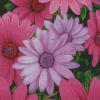 Pink And Purple Daisies Diamond Painting