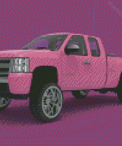 Pink Truck Diamond Painting