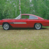 Red 1963 Ford Thunderbird Diamond Painting