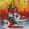 Red Air Jordan Diamond Painting